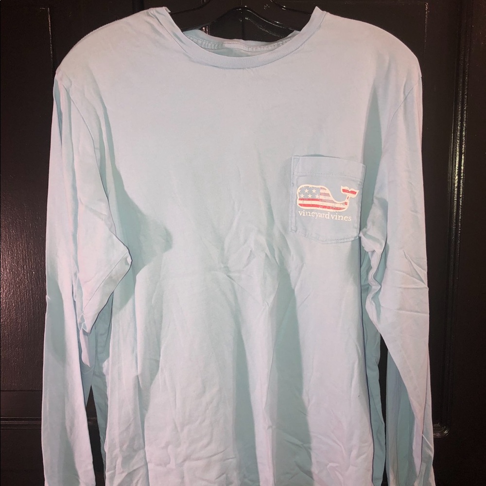Vineyard vines long sleeve American flag T-shirt
